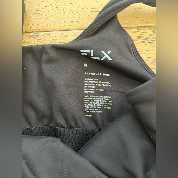 Womens FLX Affirmation Square Neck Tank Top Medium Black - Picture 5 of 5